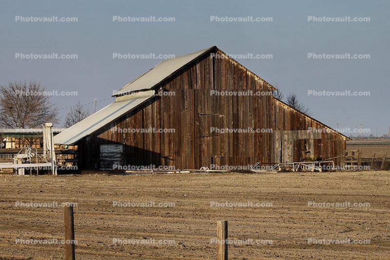 Wooden Barn, Town of Tranquility, field, building