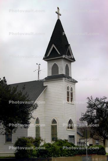 Saint James Lutheren Church, Steeple, City of Newman, Stanislaus County