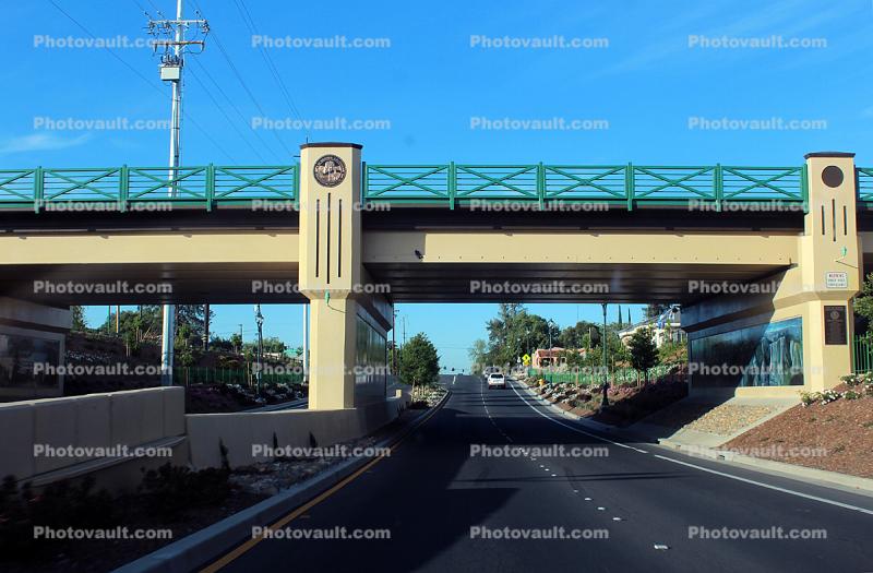 underpass, street, art-deco bridge