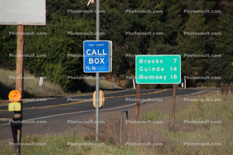 Yolo County Call Box, YL-16, Highway 16