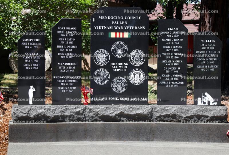 Mendocino County Fallen Vietnam War Veterans, Memorial