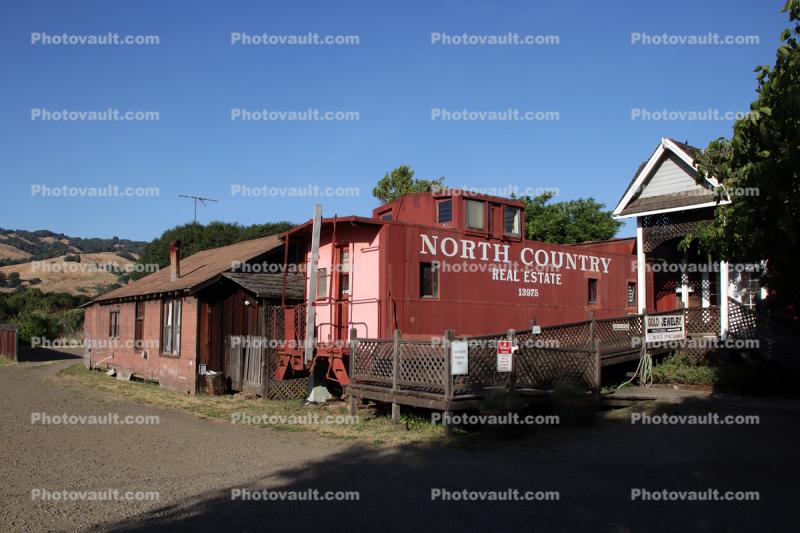 Red Caboose, homes, houses, office, Boonville, Mendocino County