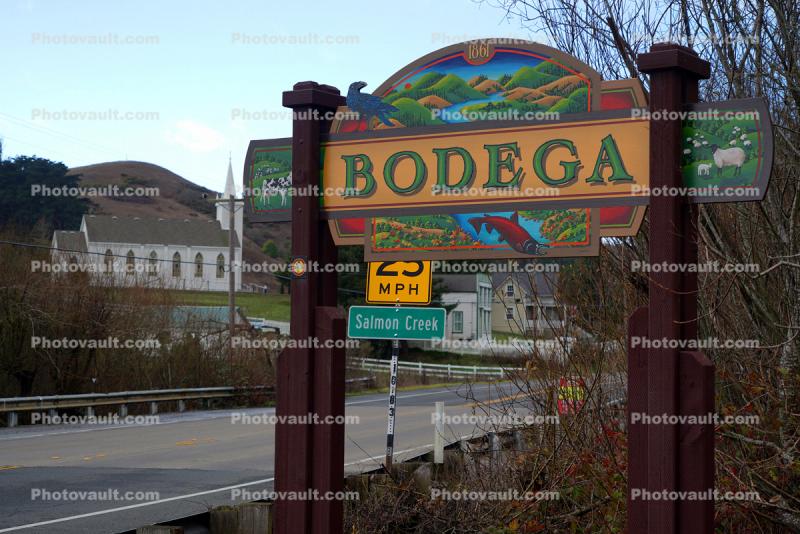 Town of Bodega Entrance Sign