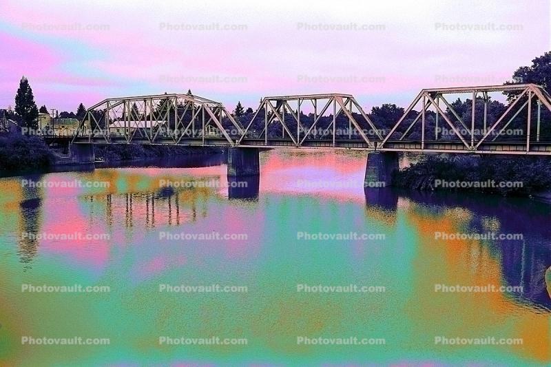 Healdsburg RR bridge, Sonoma County, Northwestern Pacific Railroad