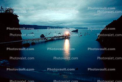Trinidad Head, Pier, Humboldt County, Twilight, Dusk, Dawn