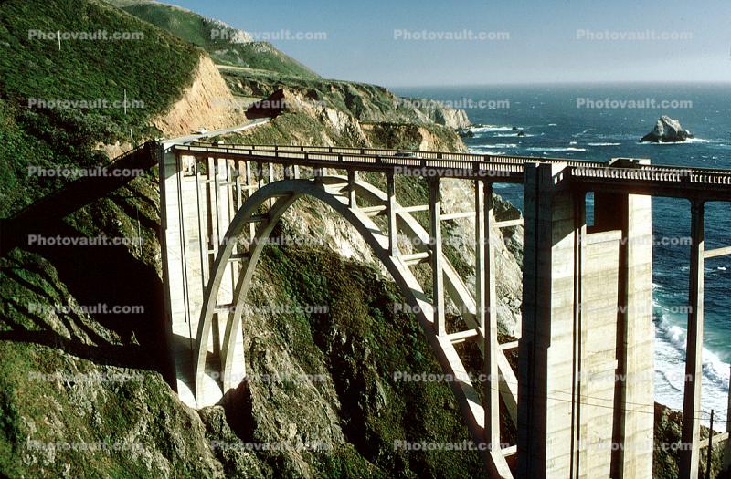 California, Pacific Coast Highway-1, Big Sur, Bixby Bridge, Concrete arch bridge, PCH