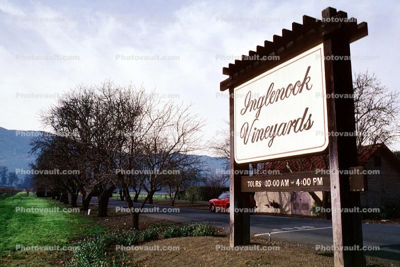 Sign, Signage, Inglenook Vineyards, Napa Valley