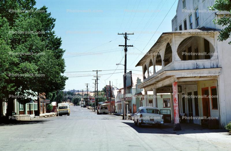 1956 Chevy Bel Air, Downtown Plymouth California, Hotel, Main Street, July 1975, 1970s