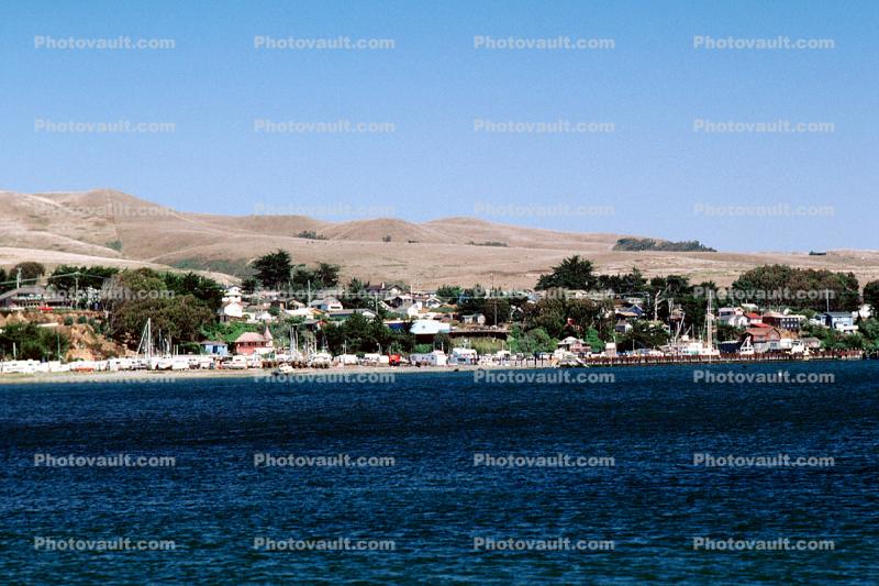 Harbor, Bodega Bay, Sonoma County, Coast, Summer, Summertime, Hills, Mountains