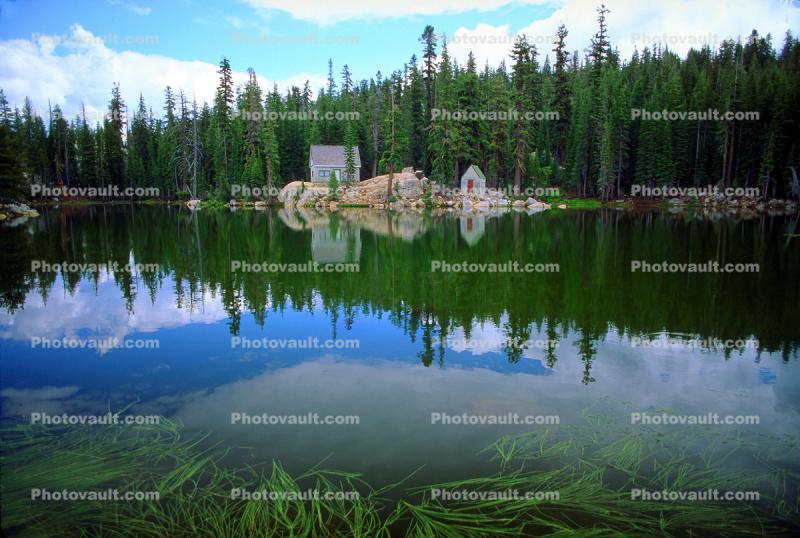 reflection, home, house, building, rural, Bucolic, Cottagecore