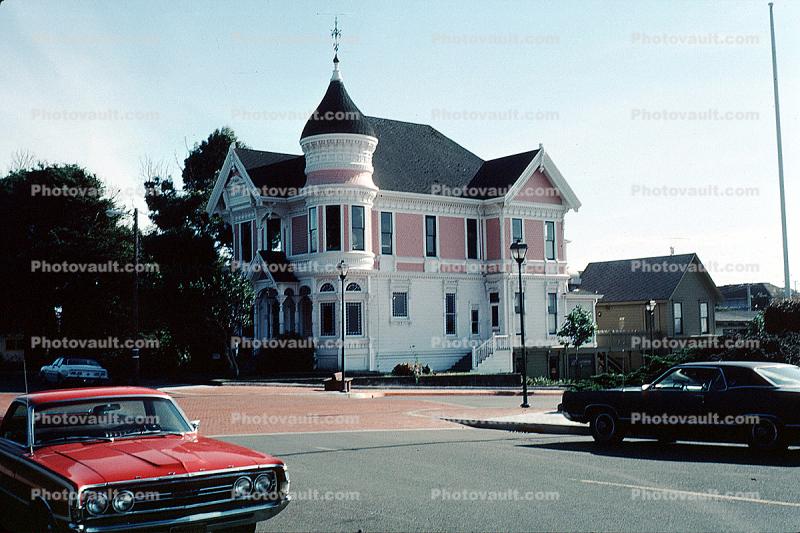 Milton Carson Home, "Pink Lady", Queen Anne style Victorian, Old Town, cars, automobiles, vehicles, August 1976