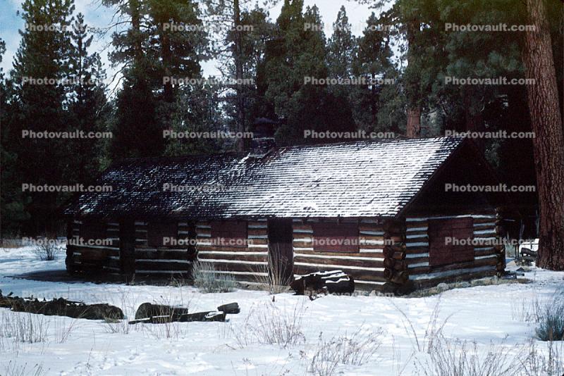 Log Cabin in the Snow, Cold, Ice, Frozen, Icy, Winter