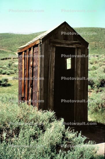 Bodie Ghost Town, outhouse, privy, building, shack