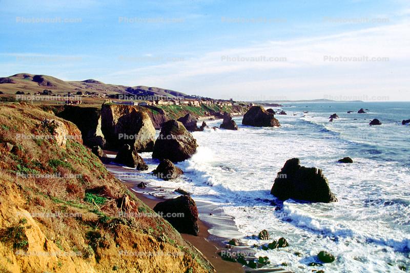 Rock Mounds, north of Bodega Bay, Pacific Ocean, Sonoma Coast