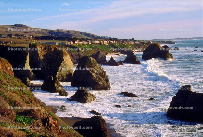 rock Mounds, north of Bodega Bay, Pacific Ocean, Sonoma Coast