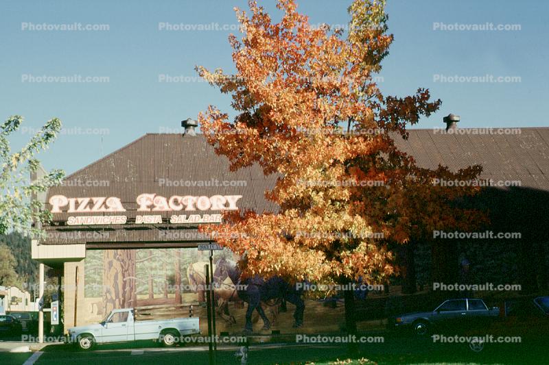 Pizza Factory, autumn, Quincy, Plumas County