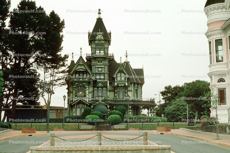 the Carson Mansion, Victorian House near Downtown, January 1980, 1980s
