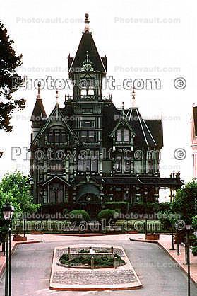the Carson Mansion, Victorian House near Downtown, July 1983, 1980s