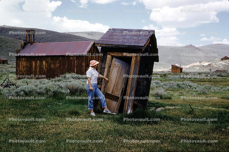 Outhouse, Bodie Ghost Town, Out House, June 1959, 1950s