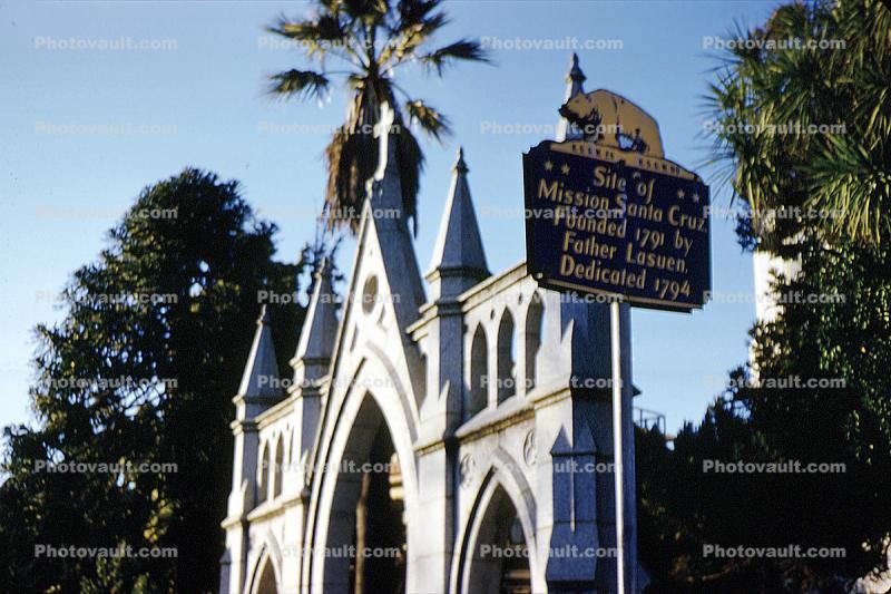 Site of Mission Santa Cruz, January 1957, 1950s