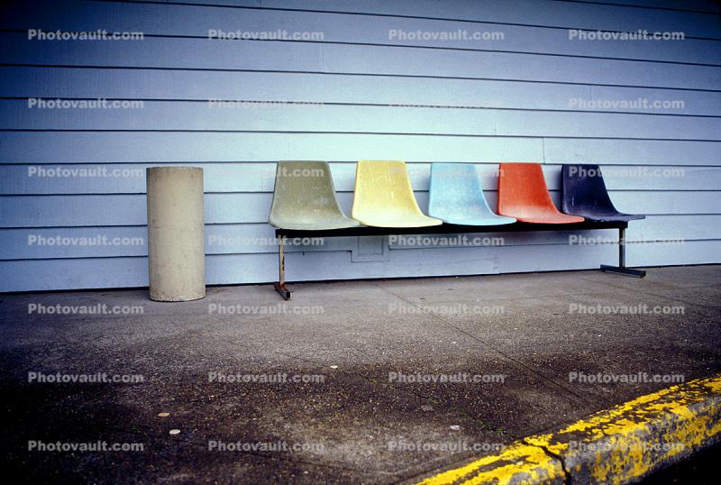 Chairs, Colorful, Sidewalk, North Bend