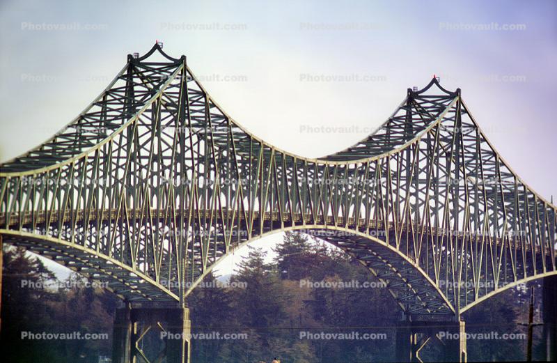 Conde B. McCullough Memorial Bridge, US Highway 101, North Bend, Coos Bay, Coos County, Oregon, Truss Bridge, Landmark