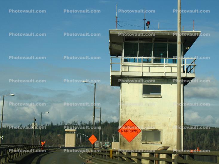 Lookout Tower, watchtower, building, Hood Canal Bridge, Washington, Observation Tower