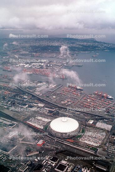 Kingdome, King Dome, Port of  Seattle, buildings, November 1985