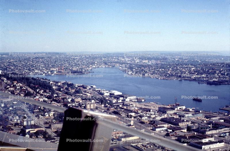 Seattle Harbor, shore, August 1969, 1960s