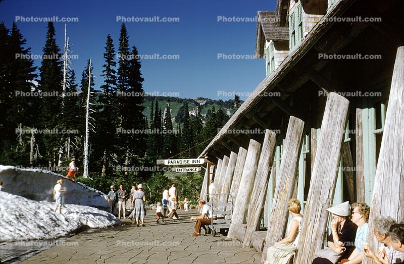 Paradise Inn, Hotel, Lodge, building, July 1960, 1960s