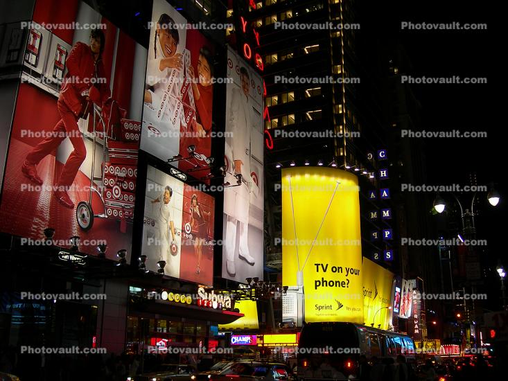 Times Square, Neon Lights, midtown Manhattan