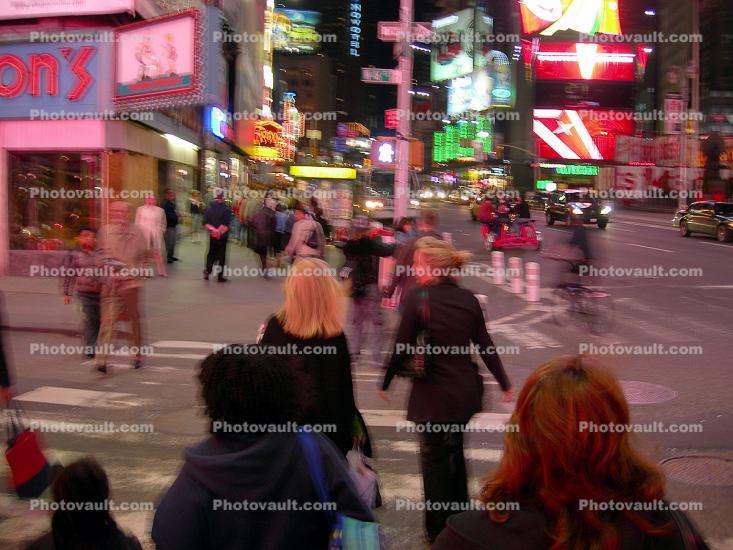 Times Square, Neon Lights, Street, midtown Manhattan