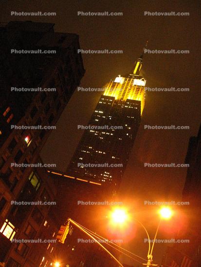 Empire State Building at night, New York City, Manhattan