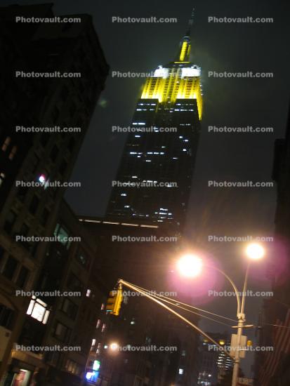 Empire State Building in the night, New York City, Manhattan