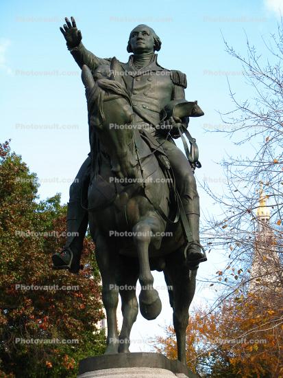 Bronze Equestrian statue of George Washington, Monument, Horse, Union Square Park, Manhattan