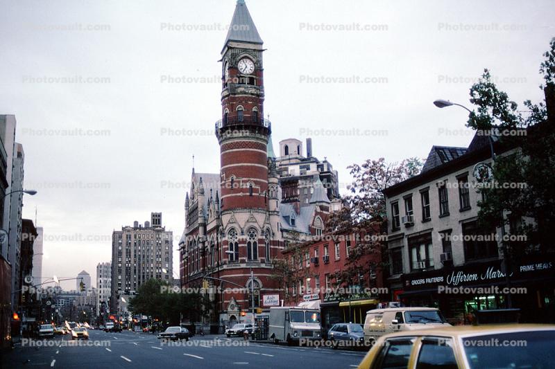 Jefferson Market Library, Clock Tower, Greenwich Village, Manhattan, Sixth Avenue, Downtown