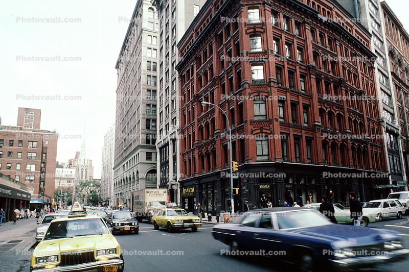 Taxi Cab, cars, Greenwich Village, Manhattan, Downtown, automobile, vehicles