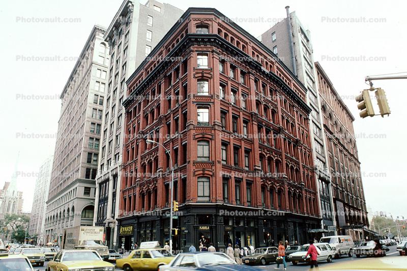 building, taxi cab, Greenwich Village, Manhattan, Downtown
