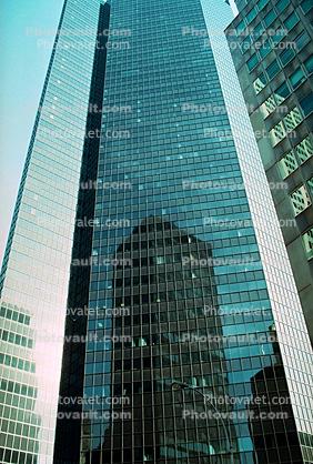 skyscraper, tall building, glass reflection, Manhattan, 25 November 1989