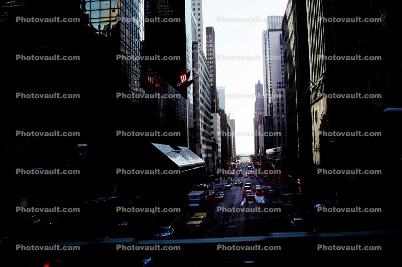 skyscraper, tall building, cars, Manhattan, 25 November 1989