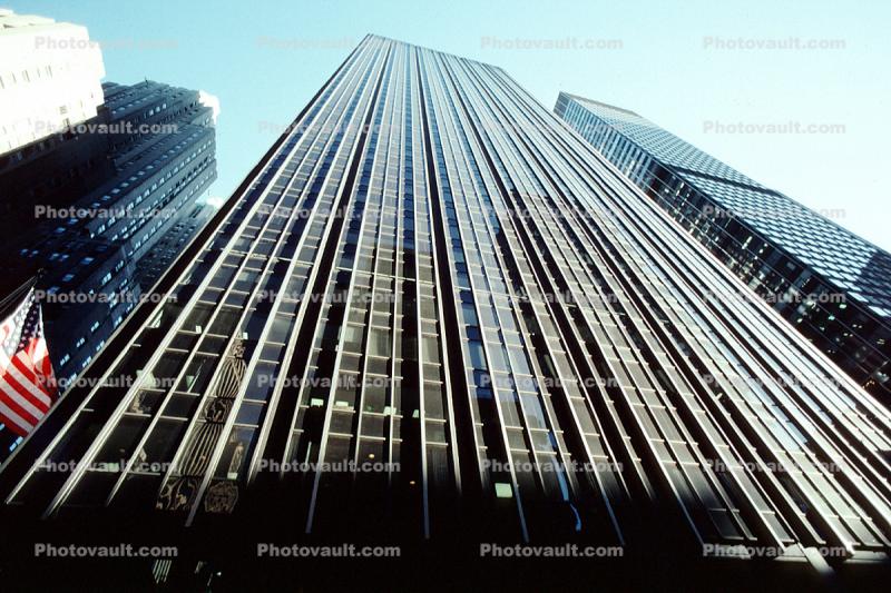 skyscraper, building, looking-up, Manhattan, 26 November 1989