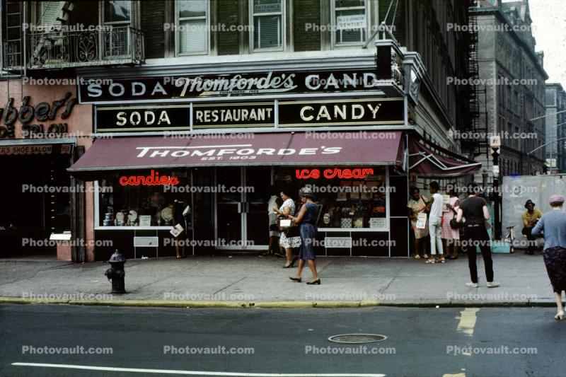 Thomforde?s Ice Cream Shop, Corner Building, Harlem, 1960s, 27 November 1989