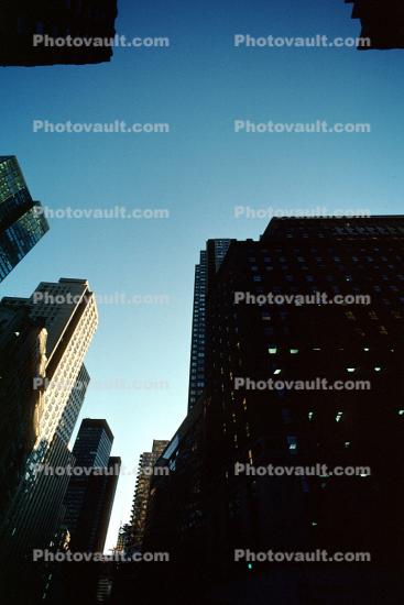 looking-up, buildings, Canyons of Manhattan, Midtown