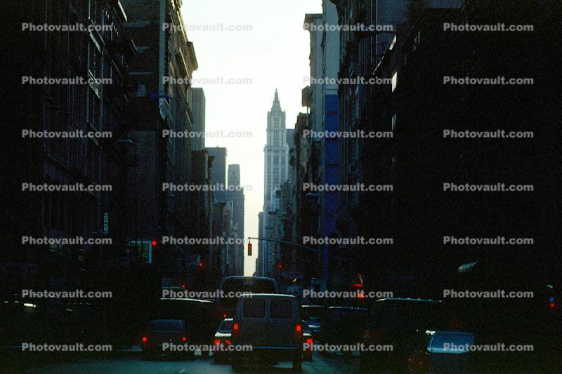 cars, street, Buildings, Canyons of Manhattan