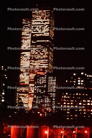 Cityscape, Skyline, Skyscraper, Downtown, Outdoors, Outside, Exterior, Night, Nightime, Nighttime, 1 December 1989
