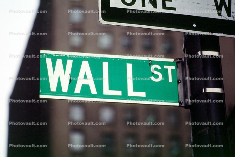 Wall Street, Sign, downtown Manhattan