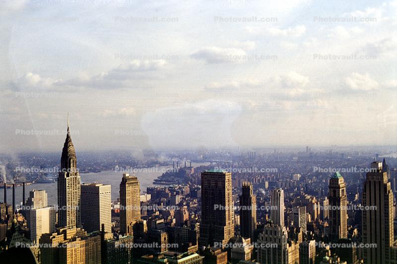 Skyline, cityscape, skyscrapers, buildings, 1956, 1950s