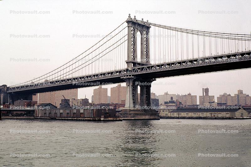 Manhattan Bridge, East-River, East River, 1966, 1960s