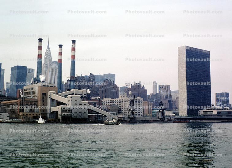 skyline, East-River, 1966, 1960s