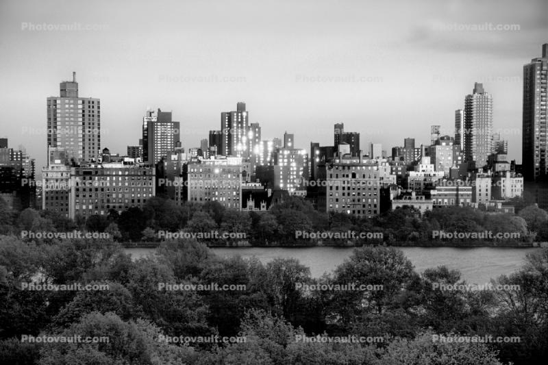 Central Park, buildings, skyline, Manhattan